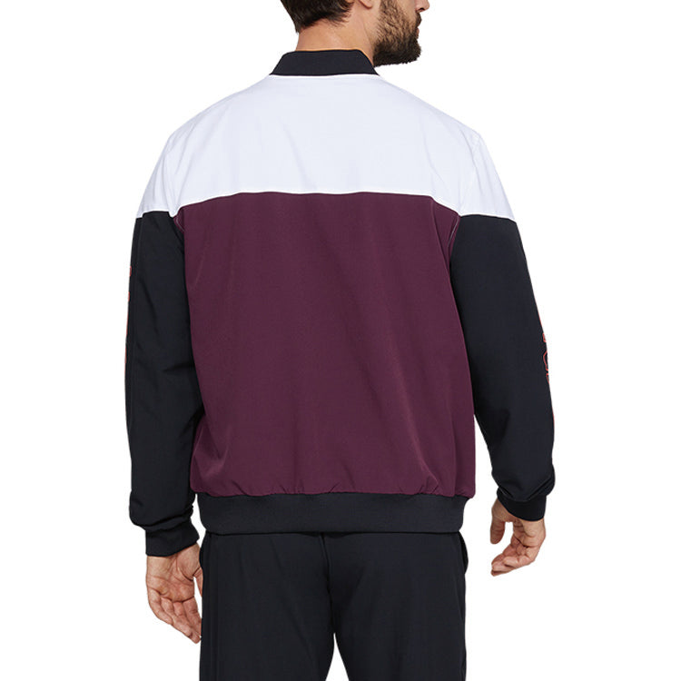 Men's Under Armour Colorblock Splicing Alphabet Logo Jacket White 1345565-100