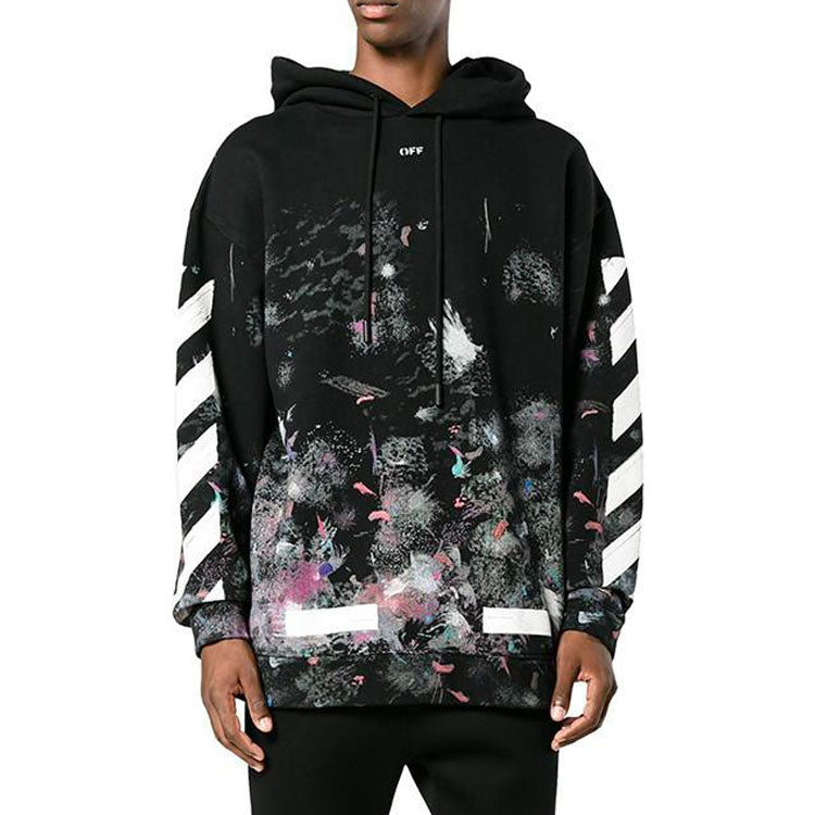 Off-White Mens Diagonal Stripes Logo Sweater OMBB009G20FLE0019901