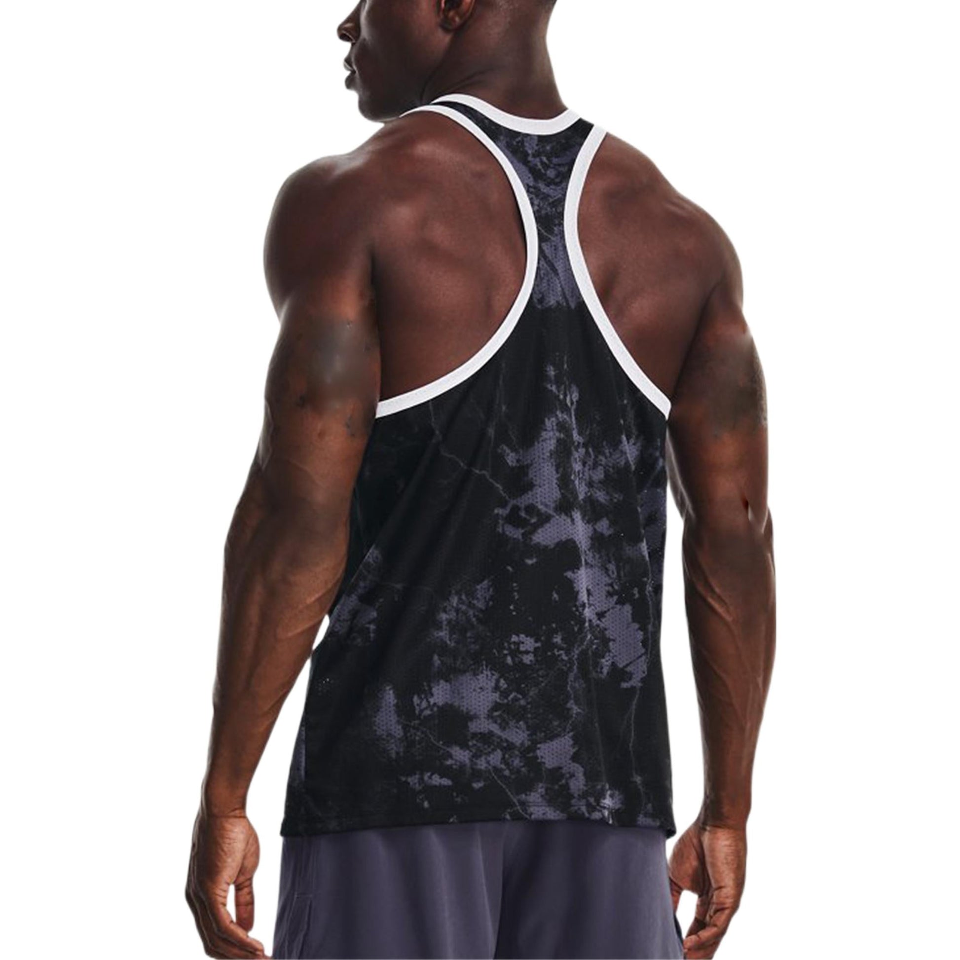 Under Armour Project Rock Mesh Printed Tank Top 'Black Grey' 1373575-002