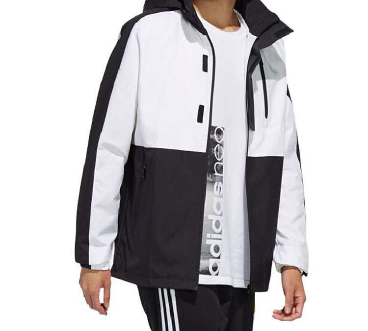 adidas neo M CS WB 2 Splicing Zipper Sports Jacket White FK9944