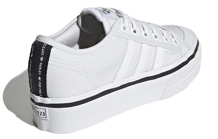 (WMNS) adidas Nizza Platform 'White Black' GW3870
