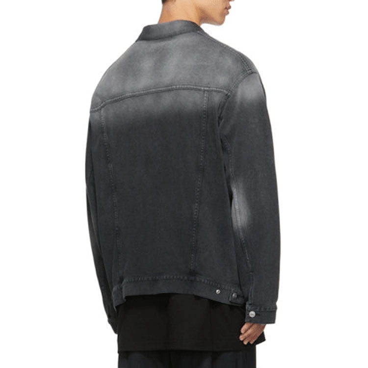 Balenciaga Washed Denim Jacket Large Fit 'Black' 662772TKVG51000