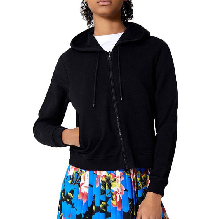 (WMNS) KENZO Embroidery Zipper Hoodie Black F962BL7214XA-99