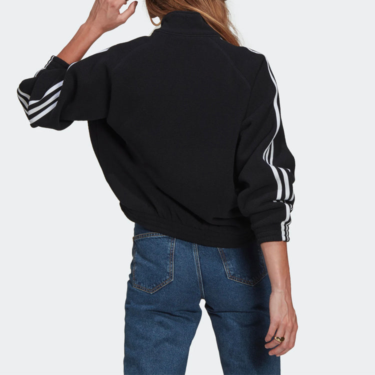 (WMNS) adidas Adicolor Classics Polar Fleece Half-Zip Sweatshirt 'Black' GN2864