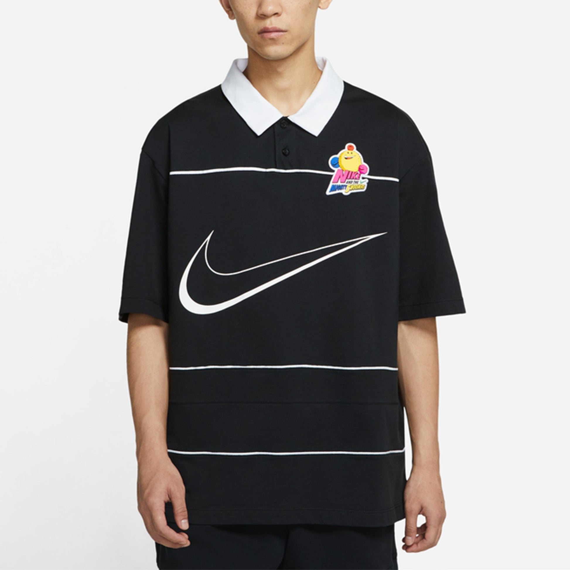 Nike Sportswear Contrasting Colors Athleisure Casual Sports Short Sleeve Polo Shirt Black DM7918-010