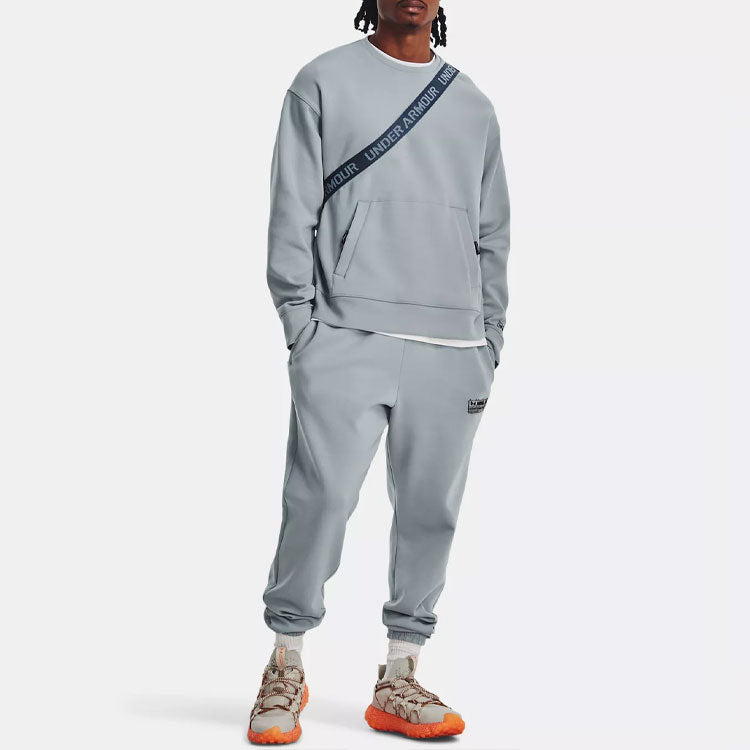 Under Armour Summit Fleece Knit Crew 'Grey Blue' 1377172-465