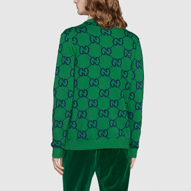 Gucci GG Knit Cardigan 'Green Blue' 674043-XKB3V-3129