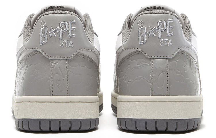 A Bathing Ape Court Sta Low 'White Gray' 1G70-191-033