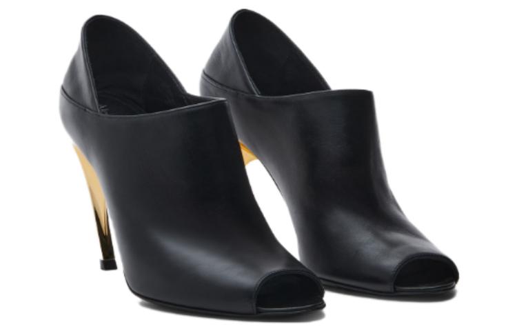 (WMNS) Alexander McQueen Armadillo Mules 'Black Silver' 780699WIEA91399