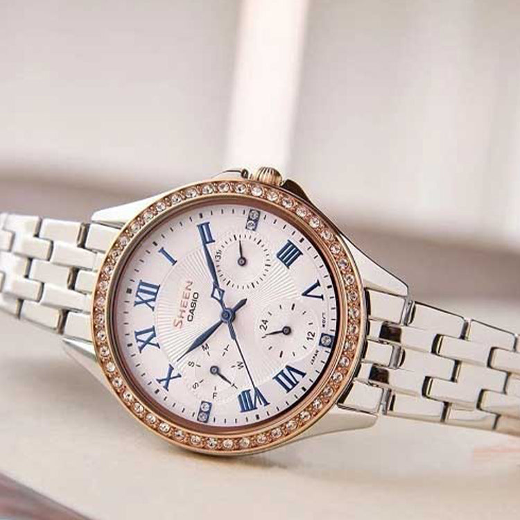CASIO Female SHEEN Japan / South Korea Fashion Rose Gold Analog SHE-3062PG-7A