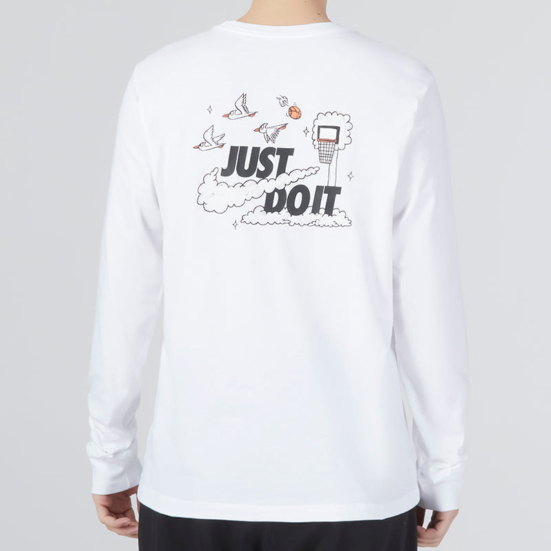 Nike Just Do It Long Sleeve T-Shirt 'White' DZ2696-100