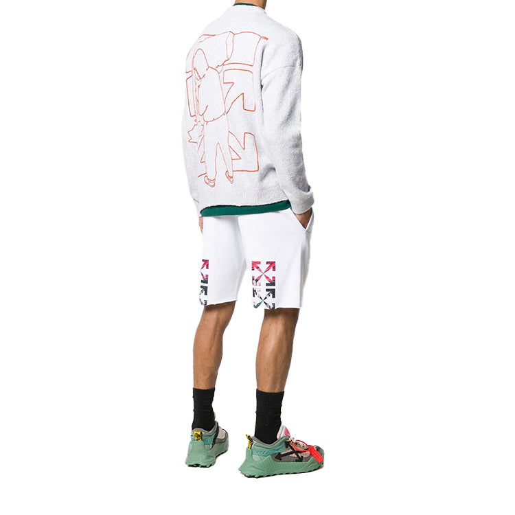 Off-White Pattern Minimalistic Pullover Gray OMHE045E20KNI0010320