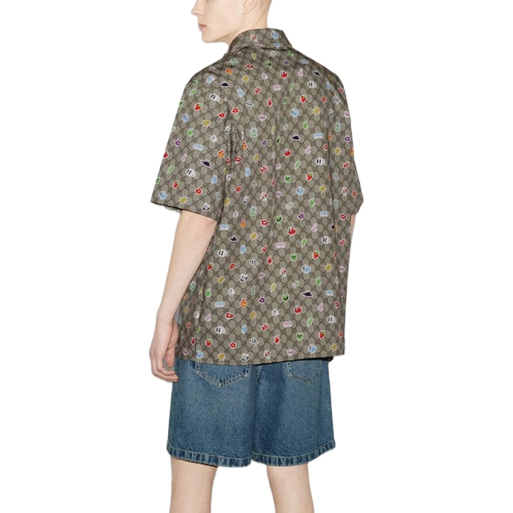 Gucci Print Cotton Poplin Shirt 'Beige Ebony' 782499-ZAQD8-2270