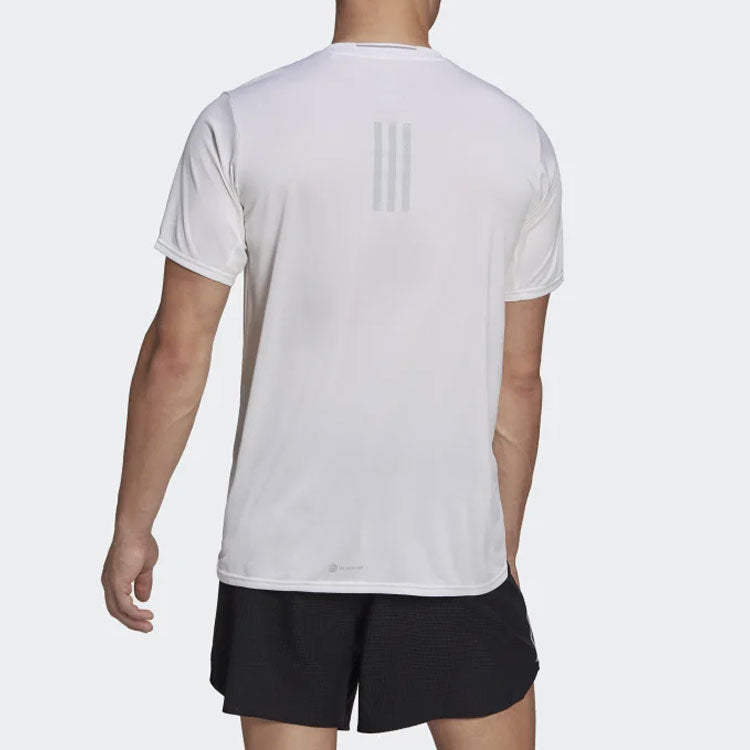 adidas Running Sports Round Neck Short Sleeve White HC9826