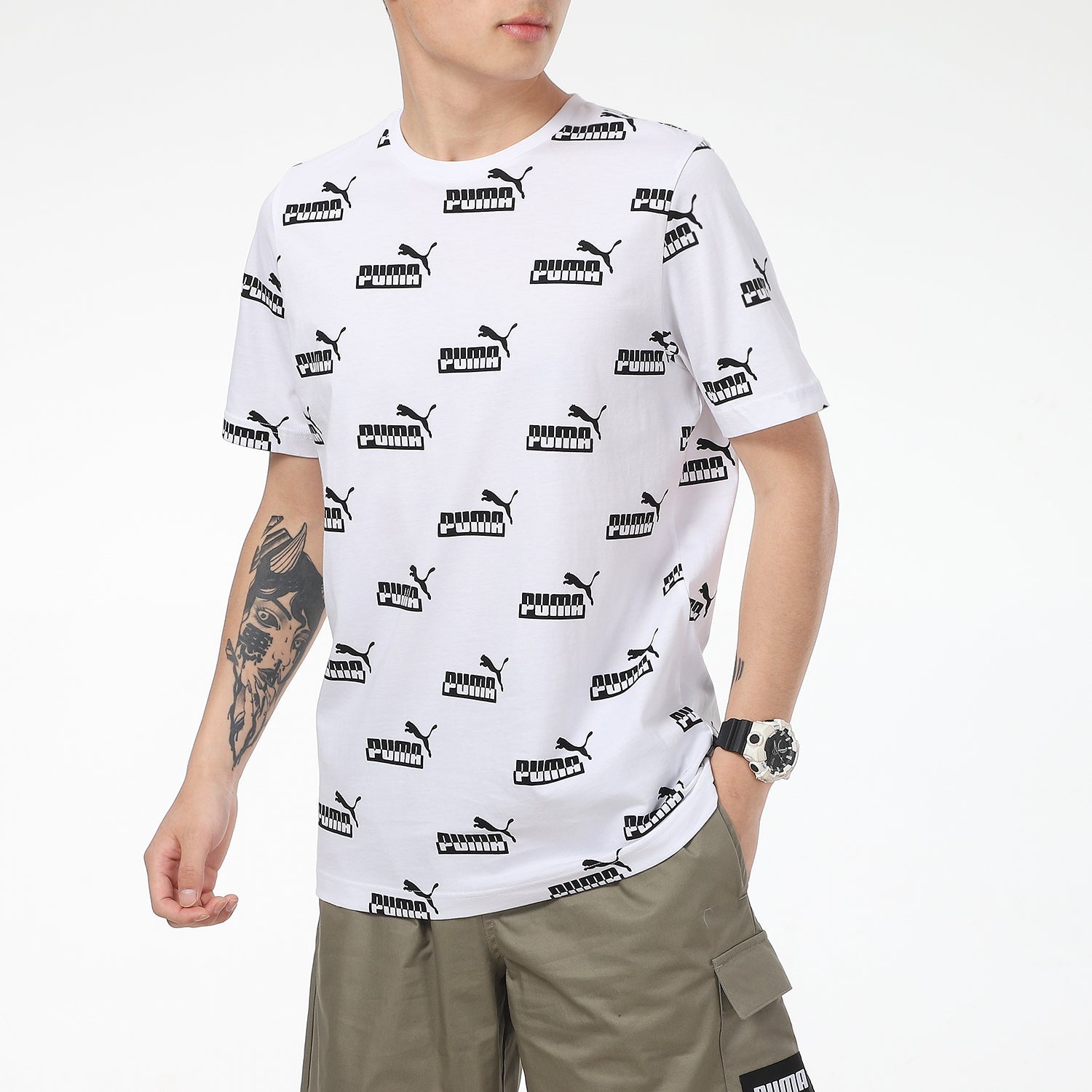 PUMA AOP T-Shirt 'White' 855984-02