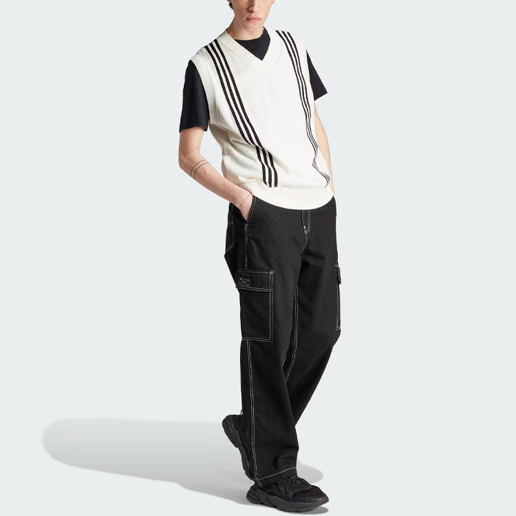 adidas Hack Knitted Vest Asia Sizing 'White Black' IM4574