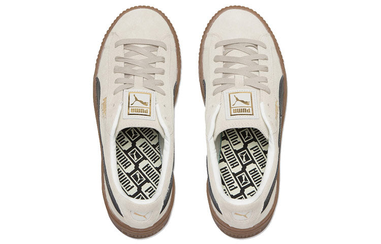 (WMNS) PUMA Suede Platform Core 'Whisper White Black' 363559-01