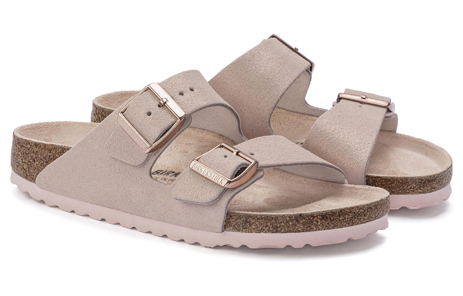 Birkenstock Arizona Suede Leather Sandals 'Light Rose' 1023535