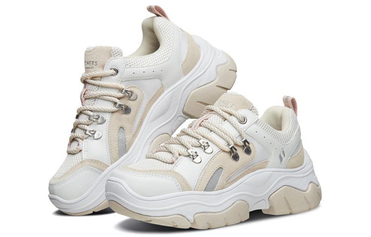 (WMNS) Skechers Black Jack Daddy Shoes White 74238-OFWT
