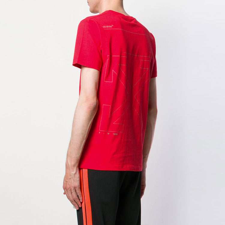Off-White Back logo Short Sleeve Mens Logo Normal Fit OMAA027E191850032091