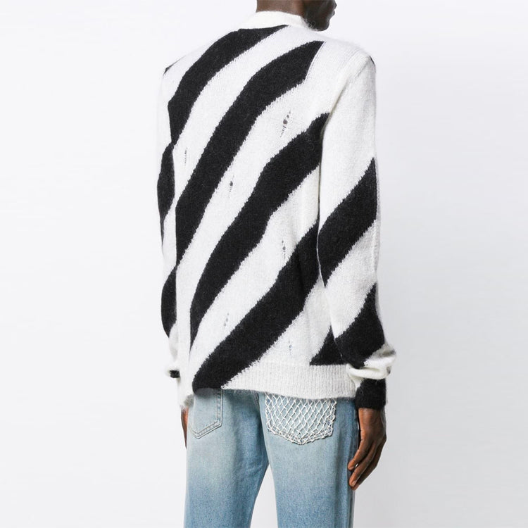 Off-White SS21 Stripe High Collar Black White OMHE028E19B020020100