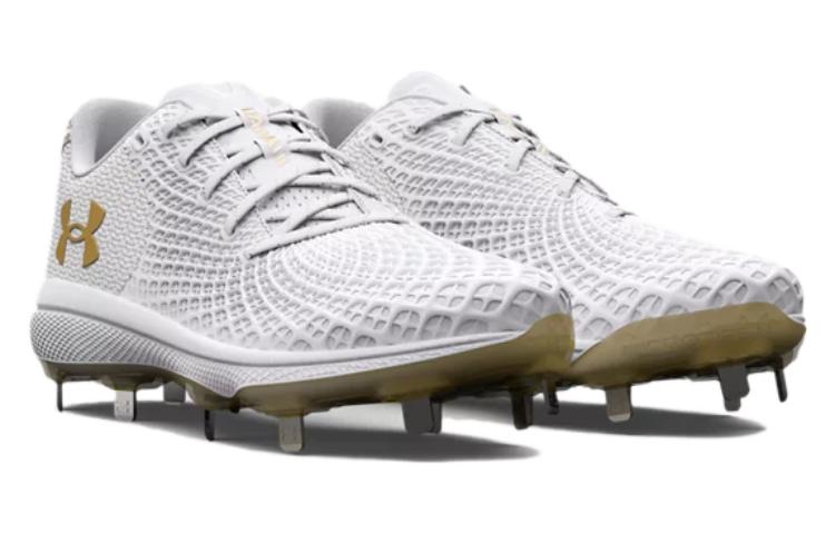 (WMNS) Under Armour Glyde 2.0 MT Softball Shoes 'White Gold' 3026601-105
