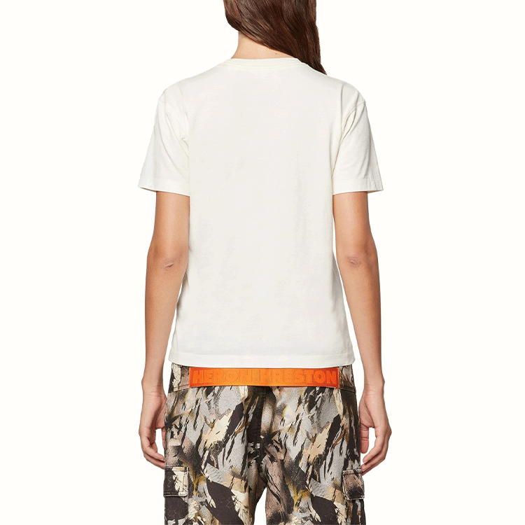 (WMNS) HERON PRESTON SS22 Logo Recycled T-shirt 'White' HWAA024C99JER0010100