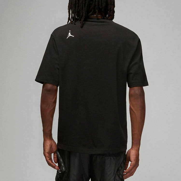Air Jordan 23 Engineered Casual Breathable Large Logo Printing Round Neck Short Sleeve Black DO8895-010