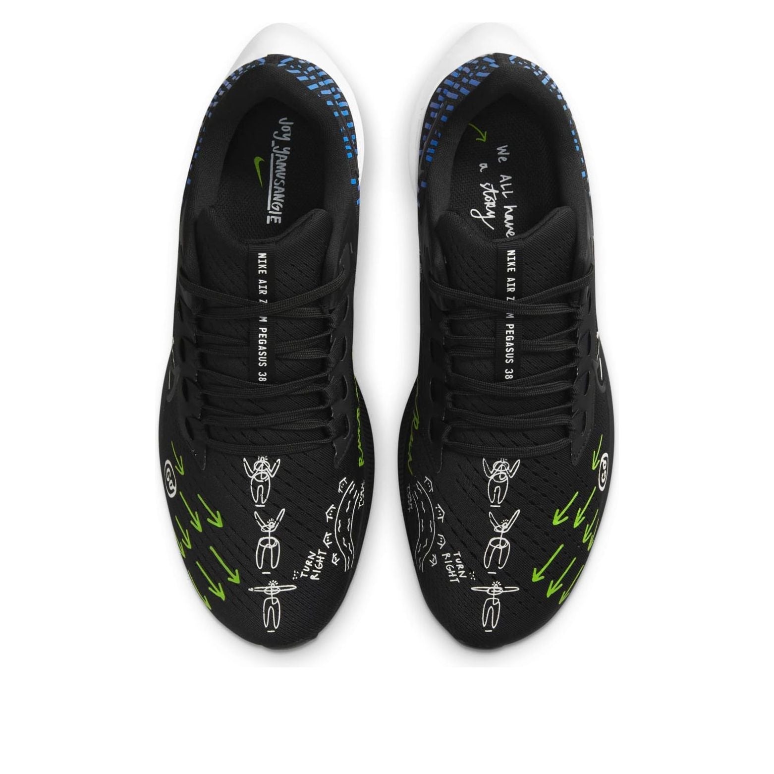 Nike x Joy Yamusangie Air Zoom Pegasus 38 'Running Thoughts - Black' DM3274-001