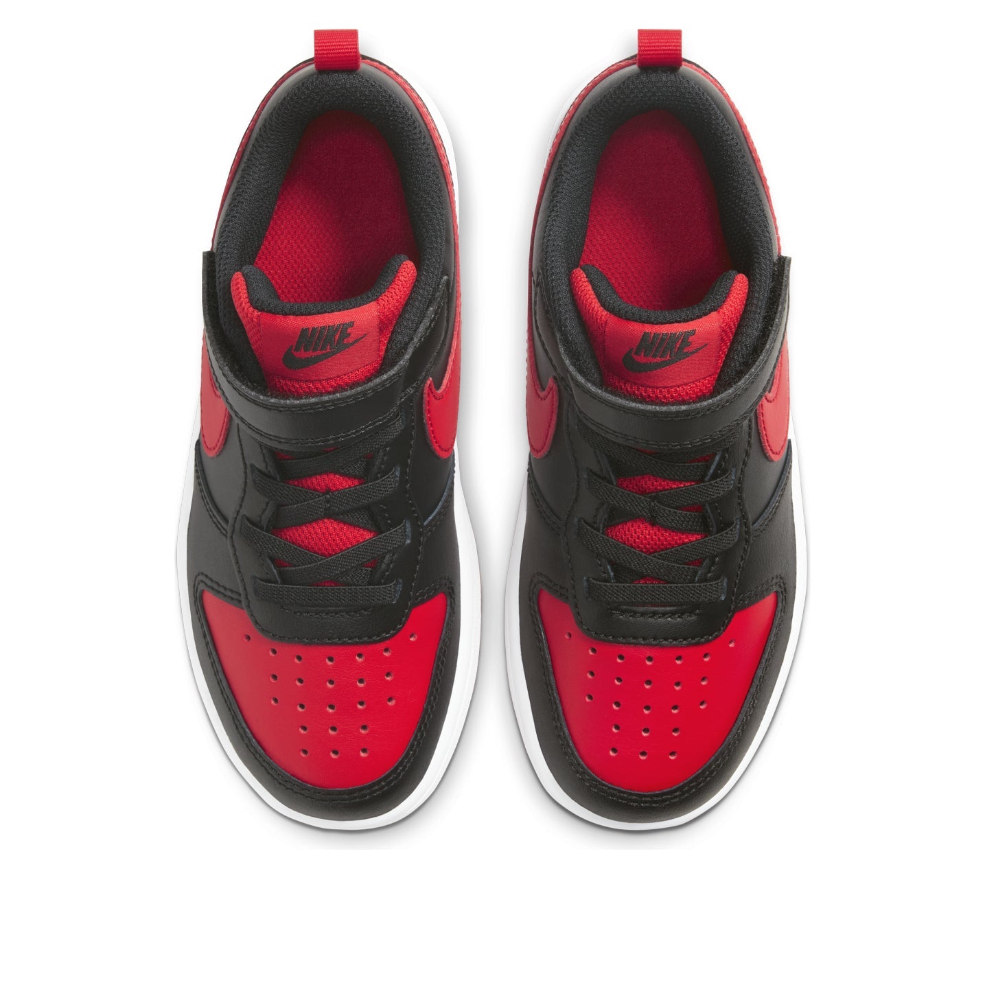 (PS) Nike Court Borough Low 2Velcro 'Bred' BQ5451-007