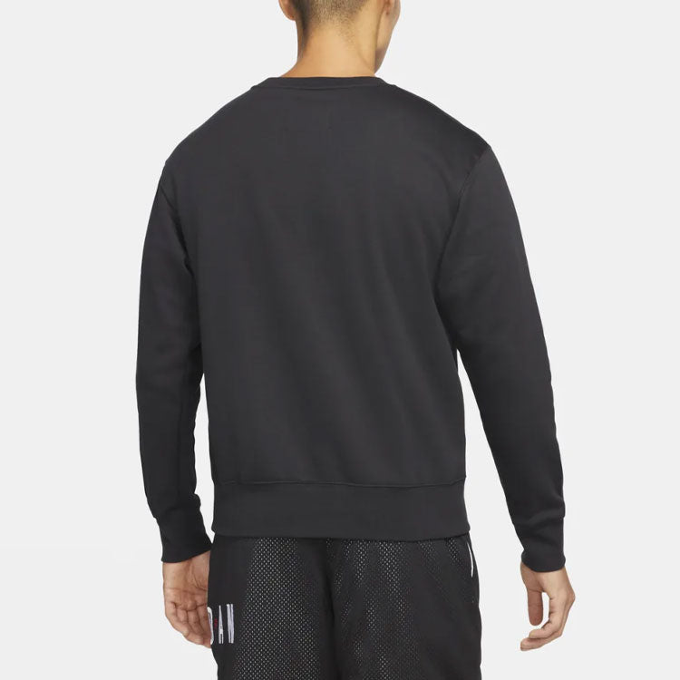 Men's Air Jordan Athleisure Casual Sports Round Neck Pullover Black DO9153-010