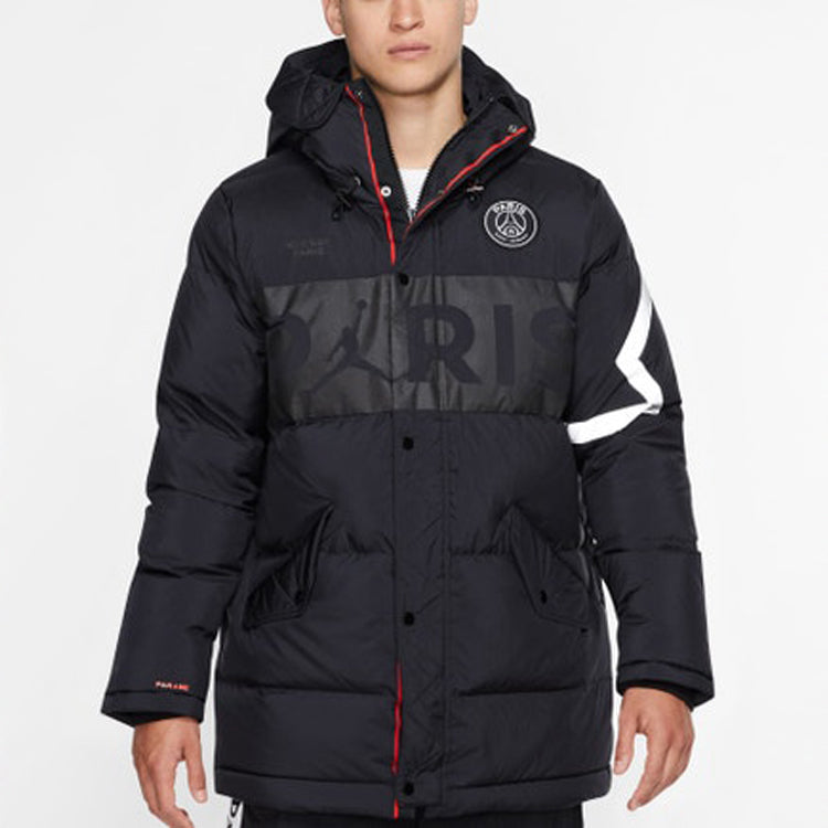Air Jordan x Paris Saint-Germain Down Parka Jacket 'Black' BQ8371-010