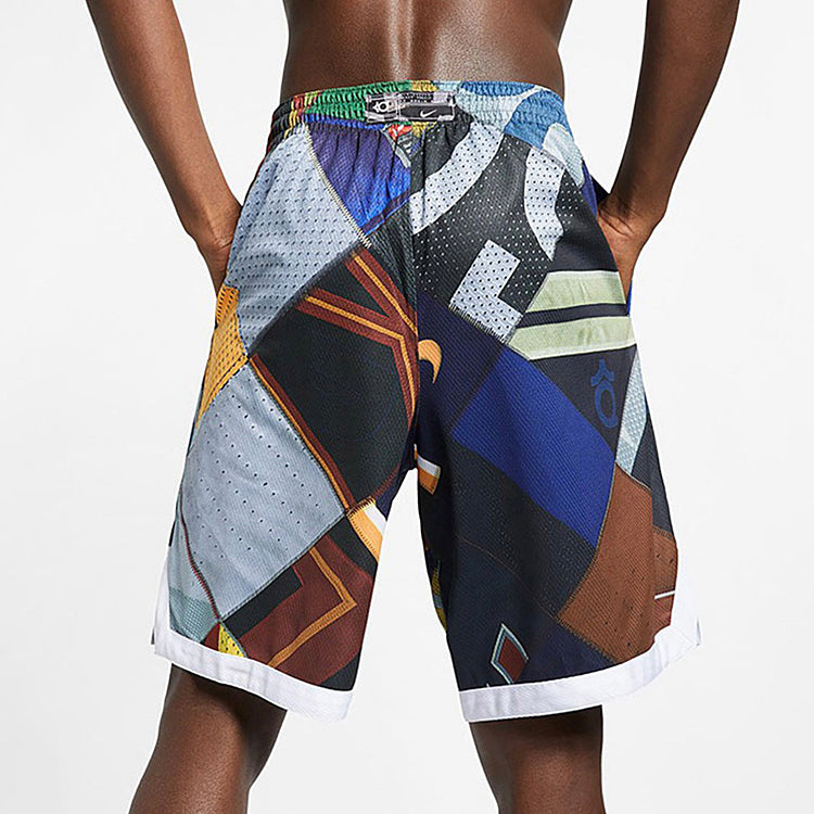 Nike KD Durant Quick Dry Basketball Shorts Colorblock AT3184-495
