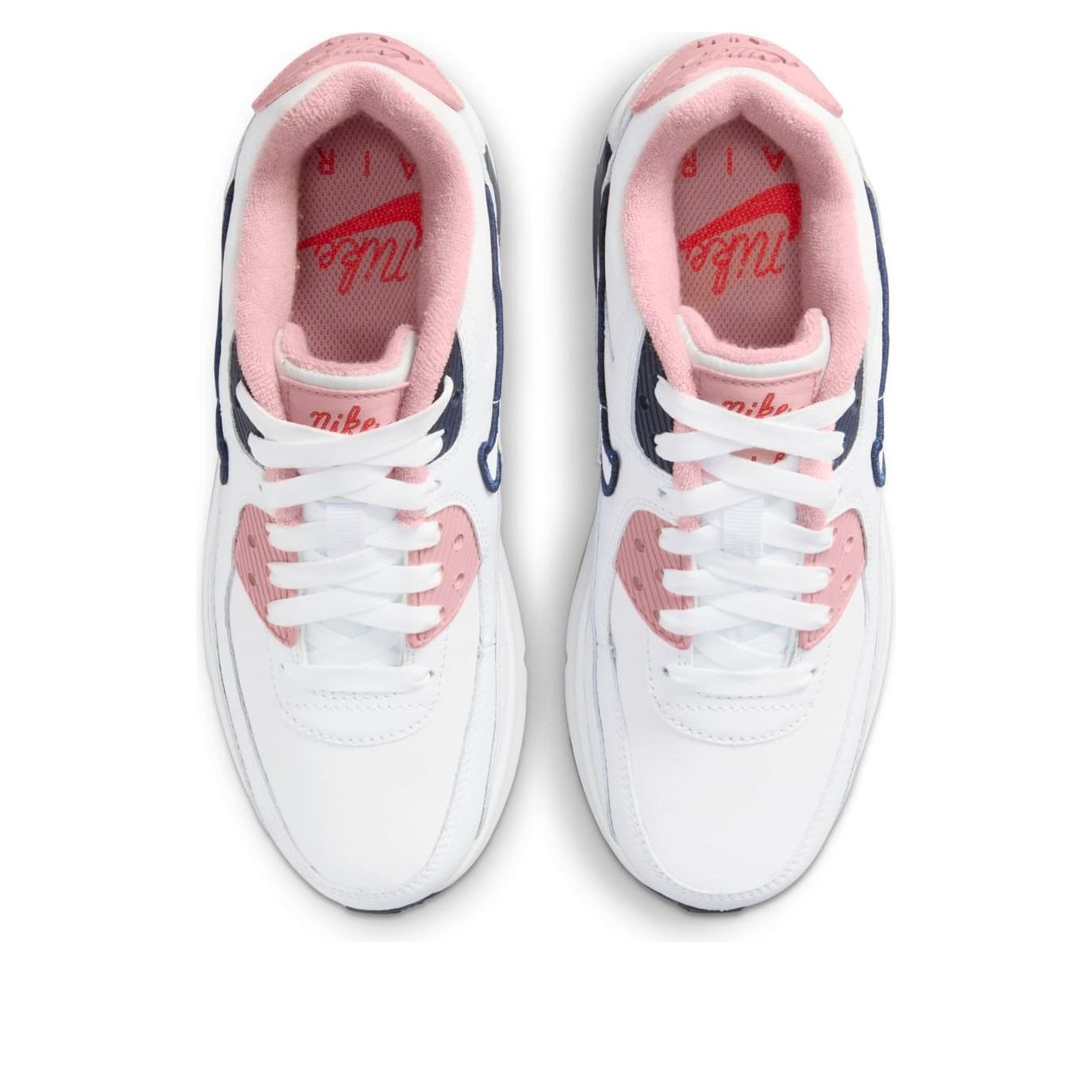 (GS) Nike Air Max 90 Leather SE 'White Pink Glaze' DB0472-100