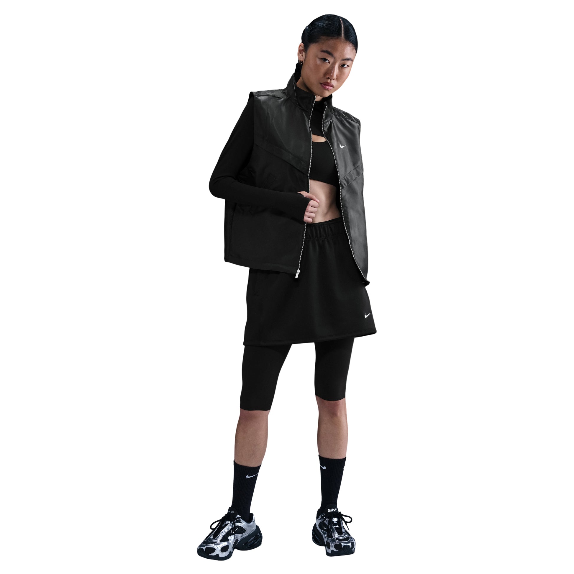 (WMNS) Nike Sportswear Windrunner Vest 'Black White' HV2473-010