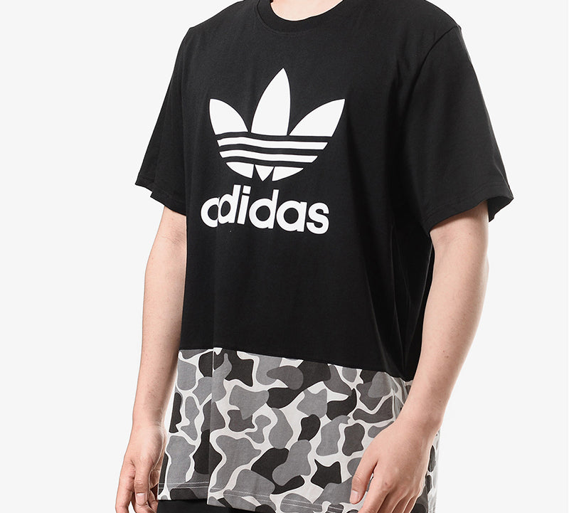 adidas originals Camouflage Leopard print Short Sleeve Black DN8033