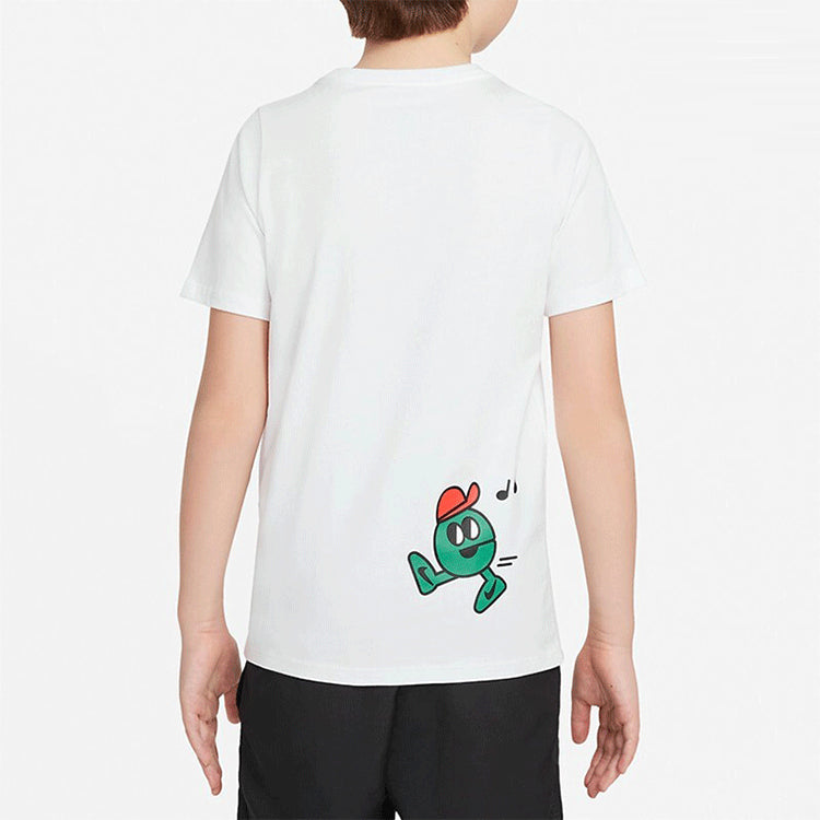 (GS) Nike Short Sleeve Round Neck Athleisure Casual Sports T-shirt Boy White DJ5380-100