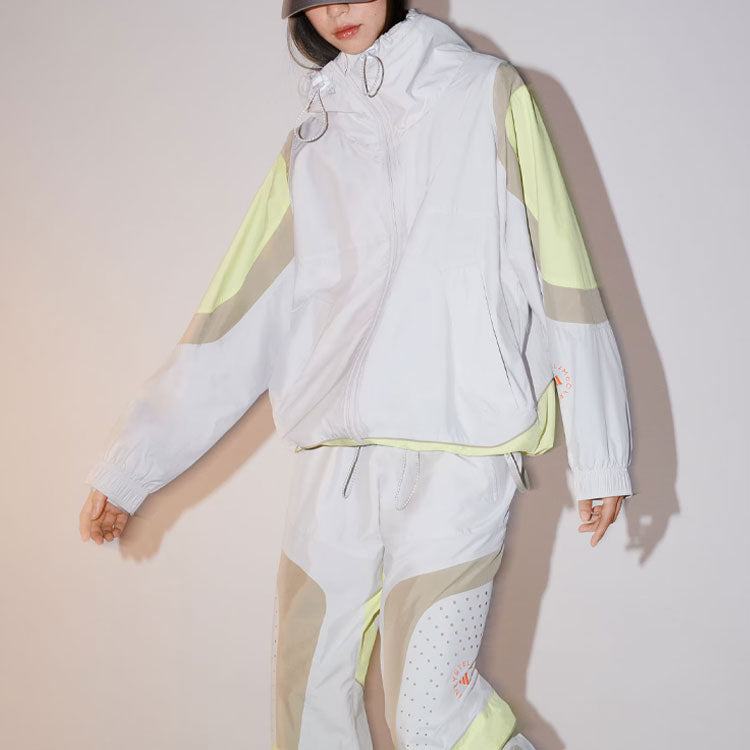 (WMNS) adidas By Stella McCartney Woven Track Top Asia Sizing 'White Yellow' IT7528