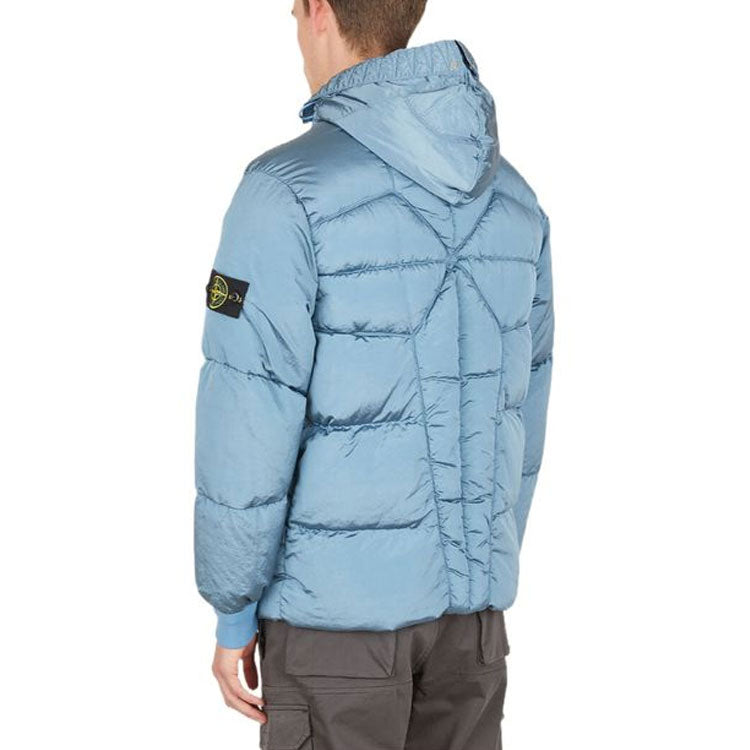 STONE ISLAND Hooded Down Jacket 'Mid Blue' 771543619-V0046
