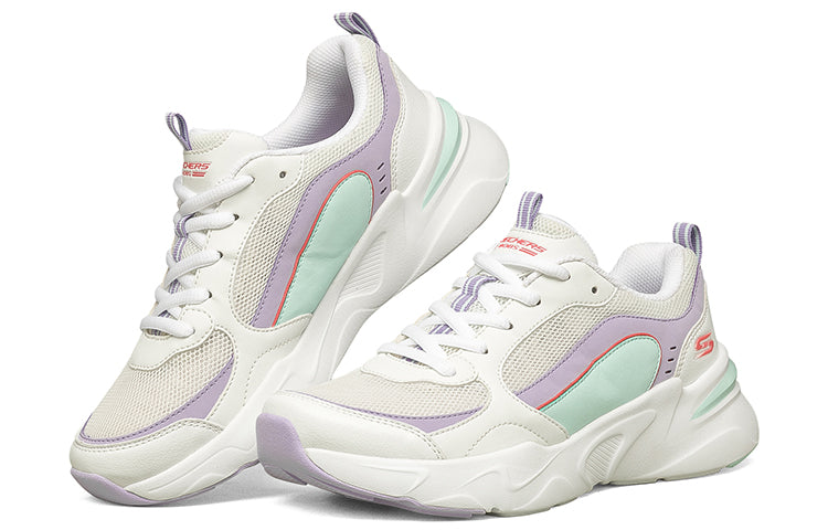 (WMNS) Skechers Bobs Bamina 'White Blue Purple' 117042-WLVM