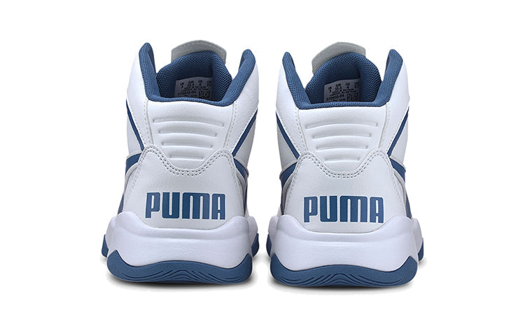 PUMA Rebound Playoff SL (Big Kids) Mid White/Blue 370933-04