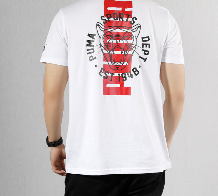 PUMA Graphic Vintage Cat Tee 'White' 578728-02