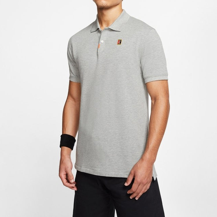 Nike The Nike Slim Fit Short Sleeve Polo Shirt Gray BQ4462-063