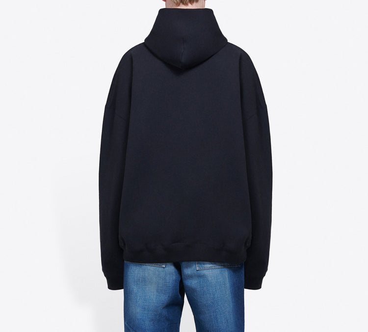 Men's Balenciaga Uniform Plush Loose Classic Black 620973TIV801000