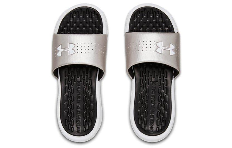 (WMNS) Under Armour Playmaker Fixed Strap Sandals Silver/Gray 3000063-002