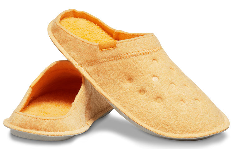 Crocs Classic Casual Thicken Stay Warm Unisex Yellow Slippers 203600-838