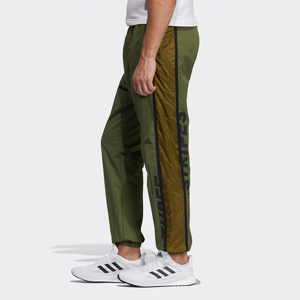 adidas M Wrd Wov Pnt Contrasting Colors Woven Loose Bundle Feet Sports Pants Green GL8683