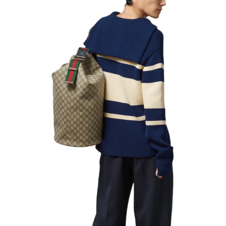 Gucci Interlocking G Knit Cotton Sweater 'Blue Ivory' 773055-XKDXB-4492