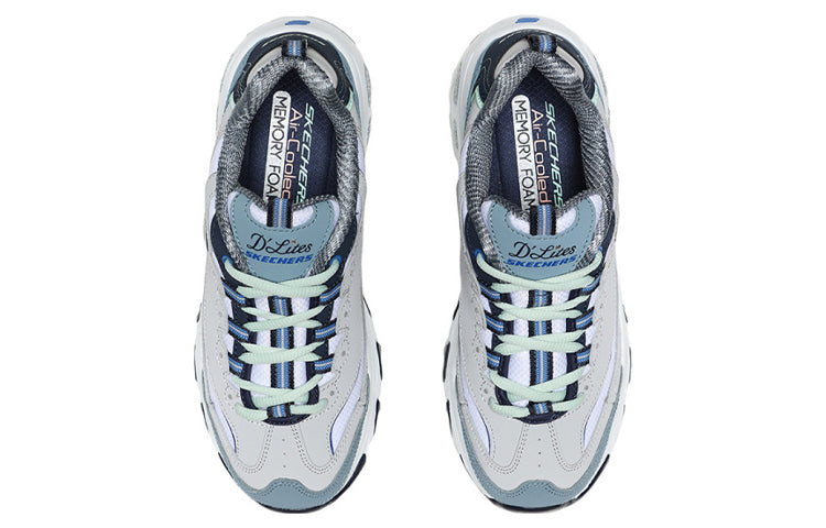 (WMNS) Skechers D Lites 1.0 Low Running Shoes Grey/Blue 13143-GYBL