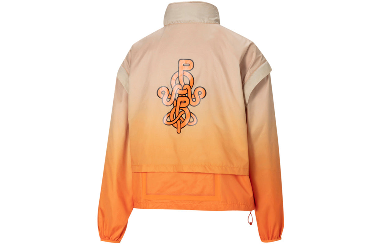 (WMNS) PUMA x PRONOUNCE Printing Hooded Jacket Orange 532147-29